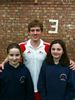 Megan and Hannah Chubb with James Goddard